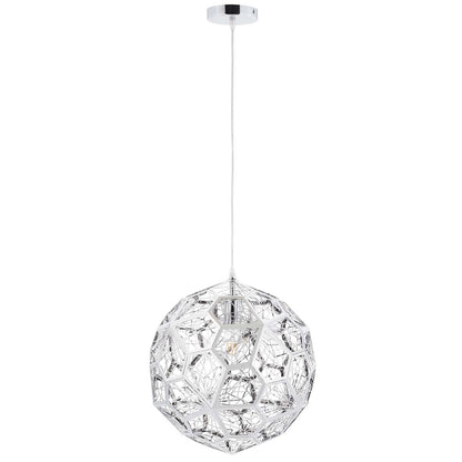 Shine Pendant Chandelier, Metal Steel, Silver 14150