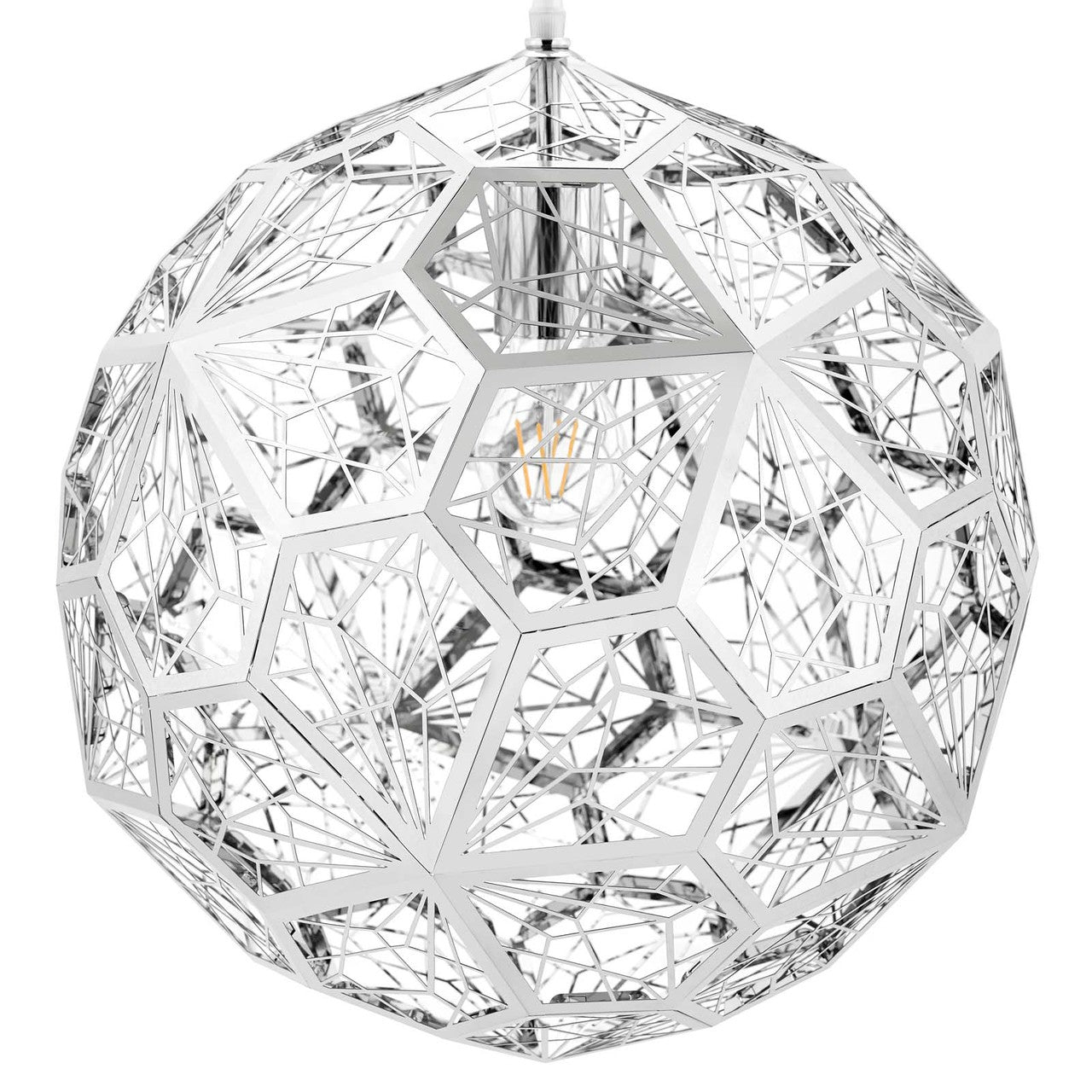 Shine Pendant Chandelier, Metal Steel, Silver 14150