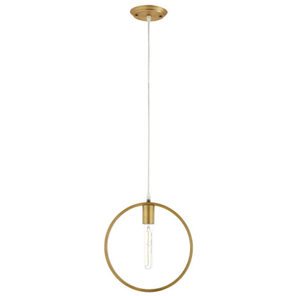Orbit Brass Ceiling Pendant Light, Brass Metal Steel Steel, Gold 14151