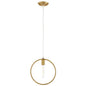 Orbit Brass Ceiling Pendant Light, Brass Metal Steel Steel, Gold 14151