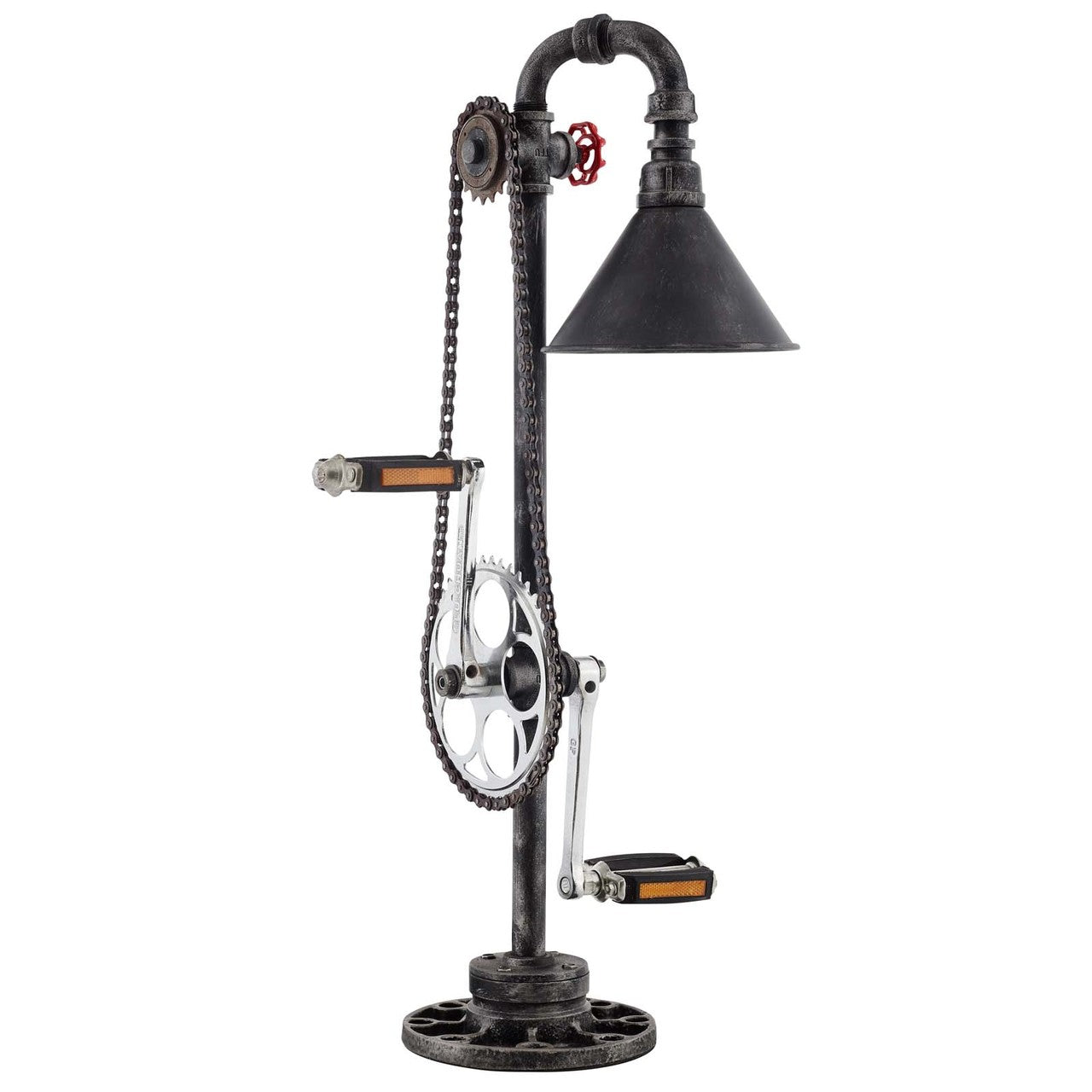 Pedal Steel Table Lamp, Metal Steel Steel, Distessed Black 14152