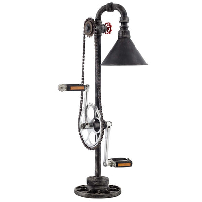 Pedal Steel Table Lamp, Metal Steel Steel, Distessed Black 14152