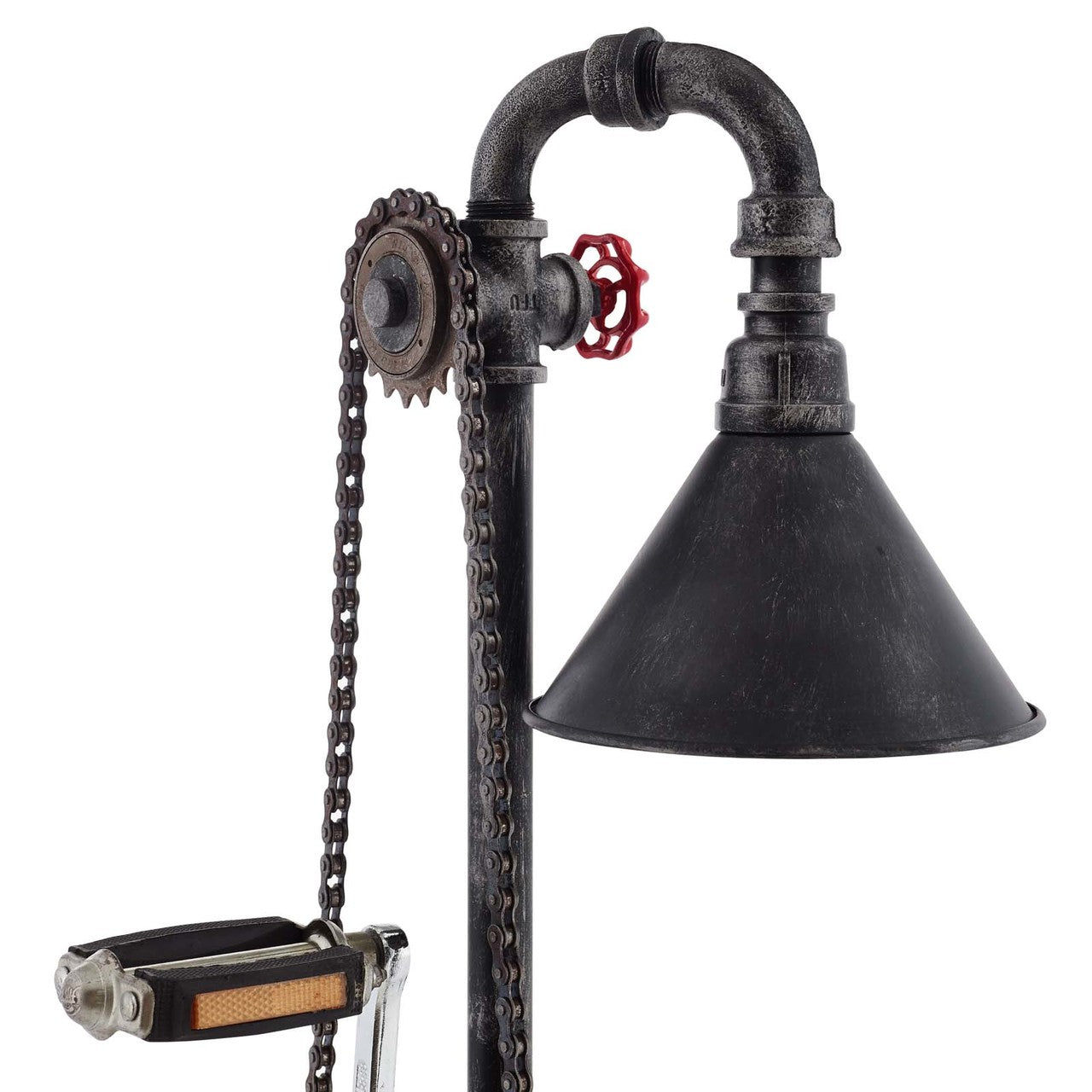Pedal Steel Table Lamp, Metal Steel Steel, Distessed Black 14152
