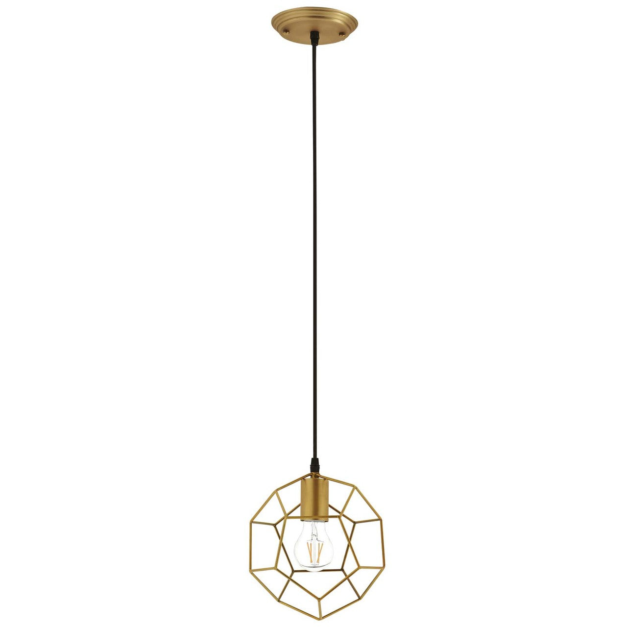 Pique Rose Gold Metal Ceiling Fixture, Metal Steel Steel, Gold 15042