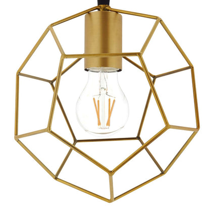 Pique Rose Gold Metal Ceiling Fixture, Metal Steel Steel, Gold 15042