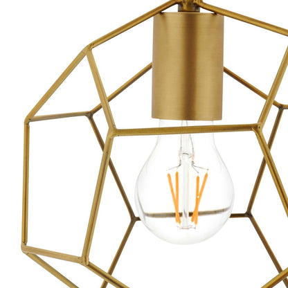 Pique Rose Gold Metal Ceiling Fixture, Metal Steel Steel, Gold 15042