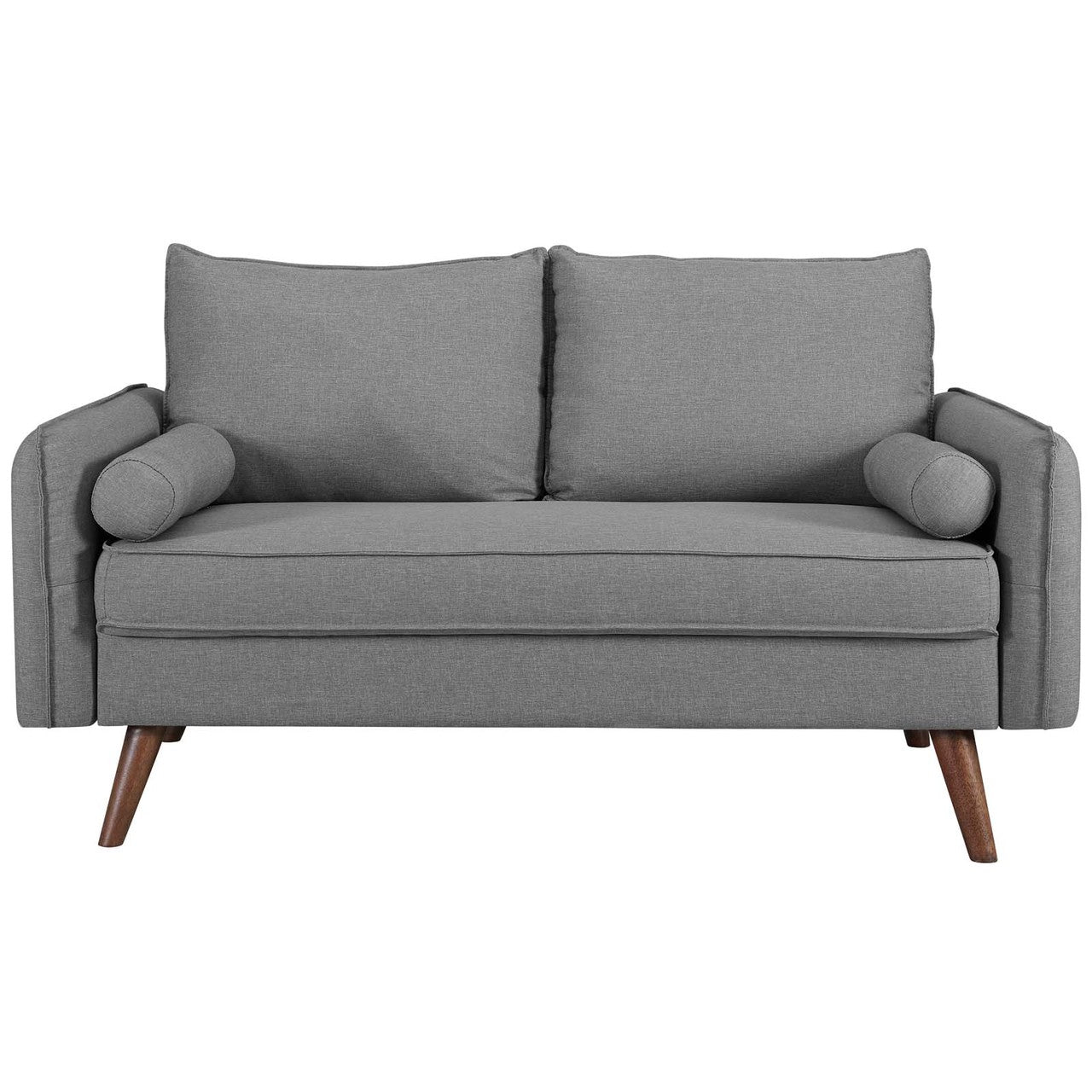 Revive Upholstered Fabric Loveseat, Fabric, Light Grey Gray 14339