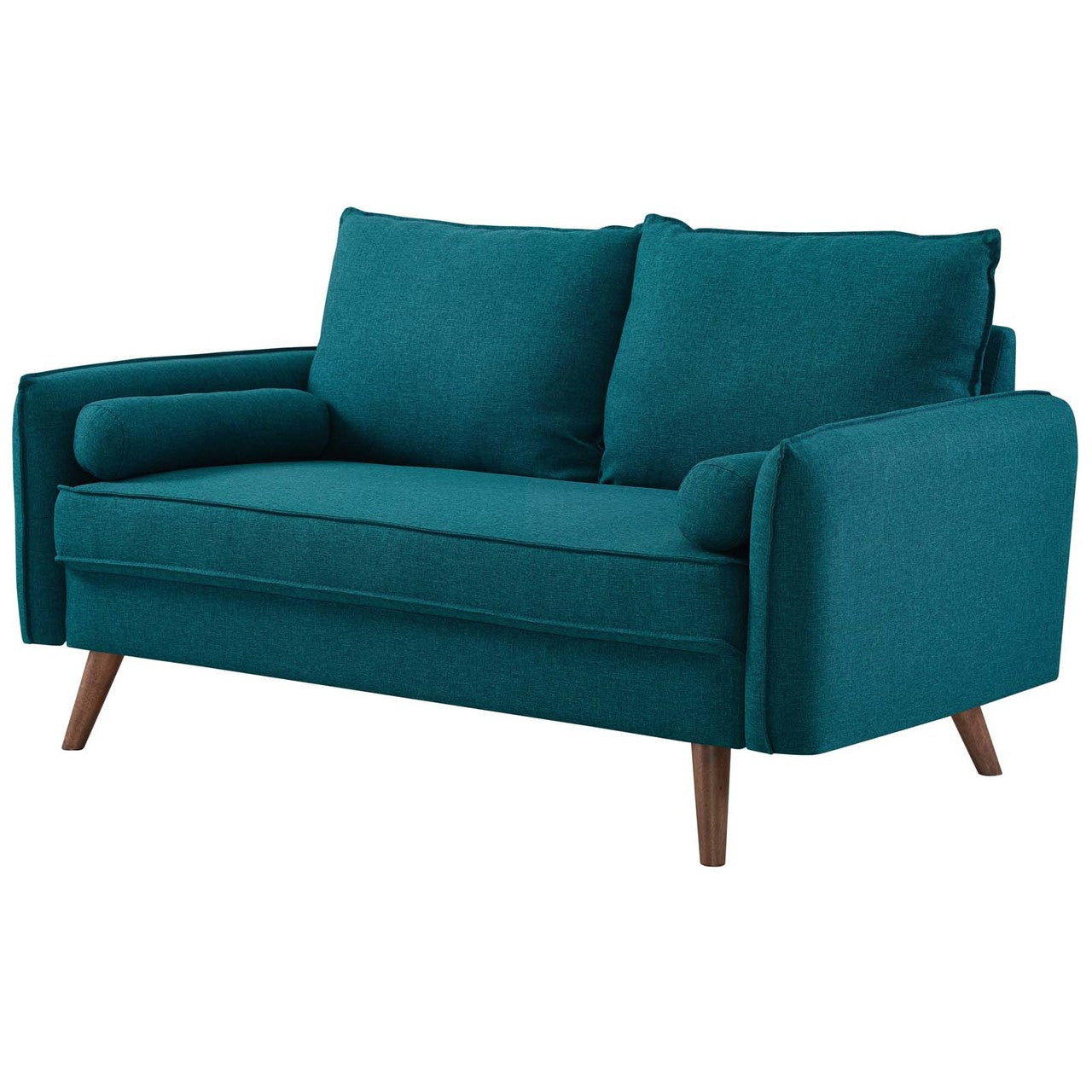 Revive Upholstered Fabric Loveseat, Fabric, Aqua Blue 14159