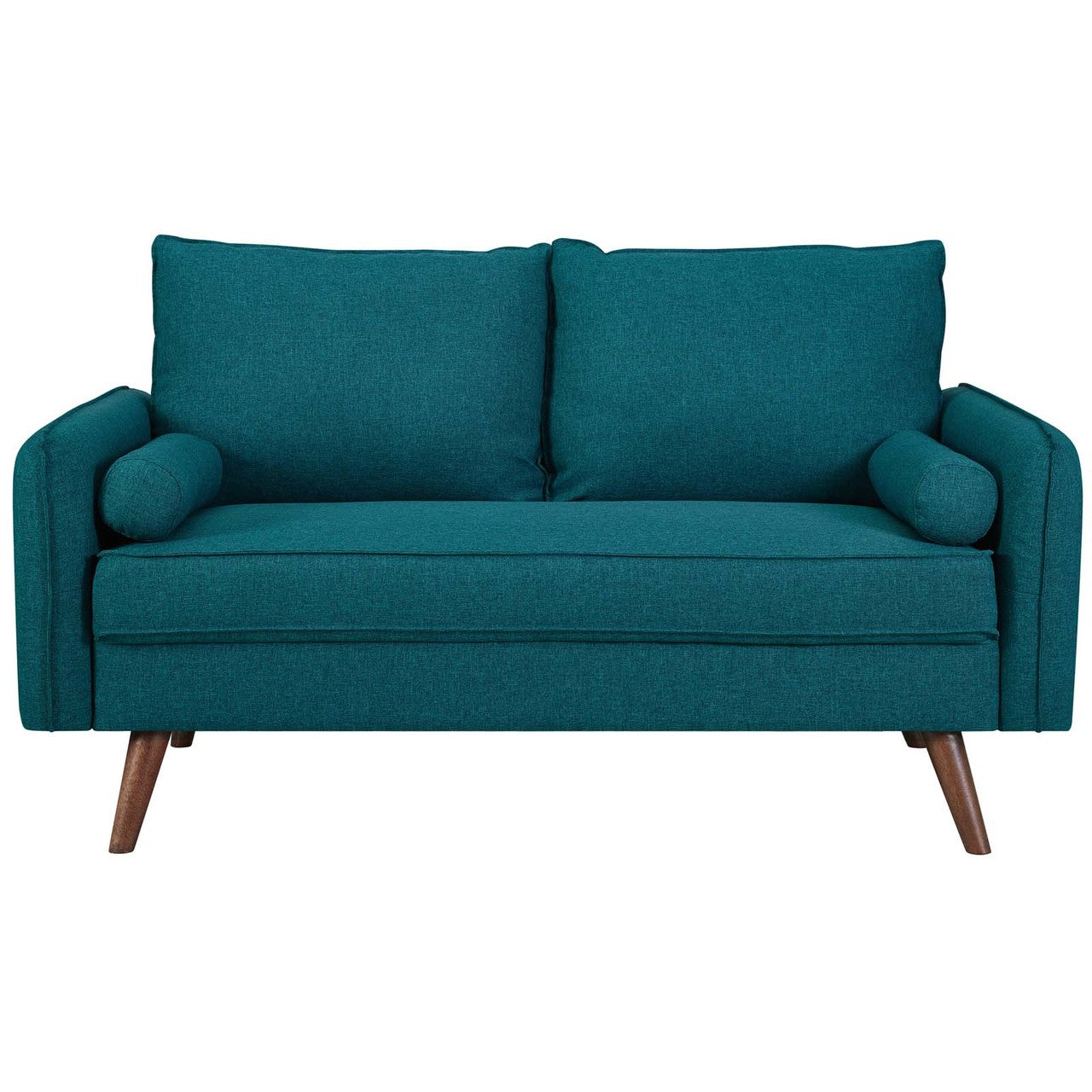 Revive Upholstered Fabric Loveseat, Fabric, Aqua Blue 14159