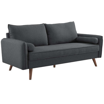 Revive Upholstered Fabric Sofa, Fabric, Grey Gray 14163