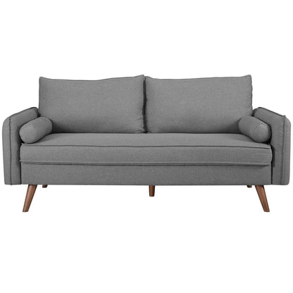 Revive Upholstered Fabric Sofa, Fabric, Light Grey Gray 14164