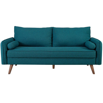 Revive Upholstered Fabric Sofa, Fabric, Aqua Blue 14165
