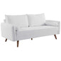 Revive Upholstered Fabric Sofa, Fabric, White 14166