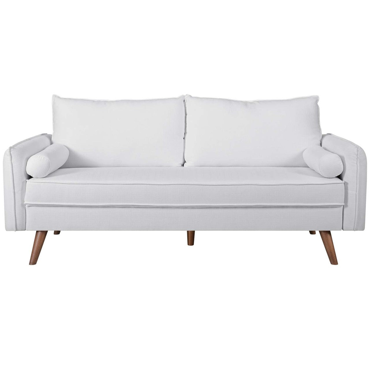 Revive Upholstered Fabric Sofa, Fabric, White 14166