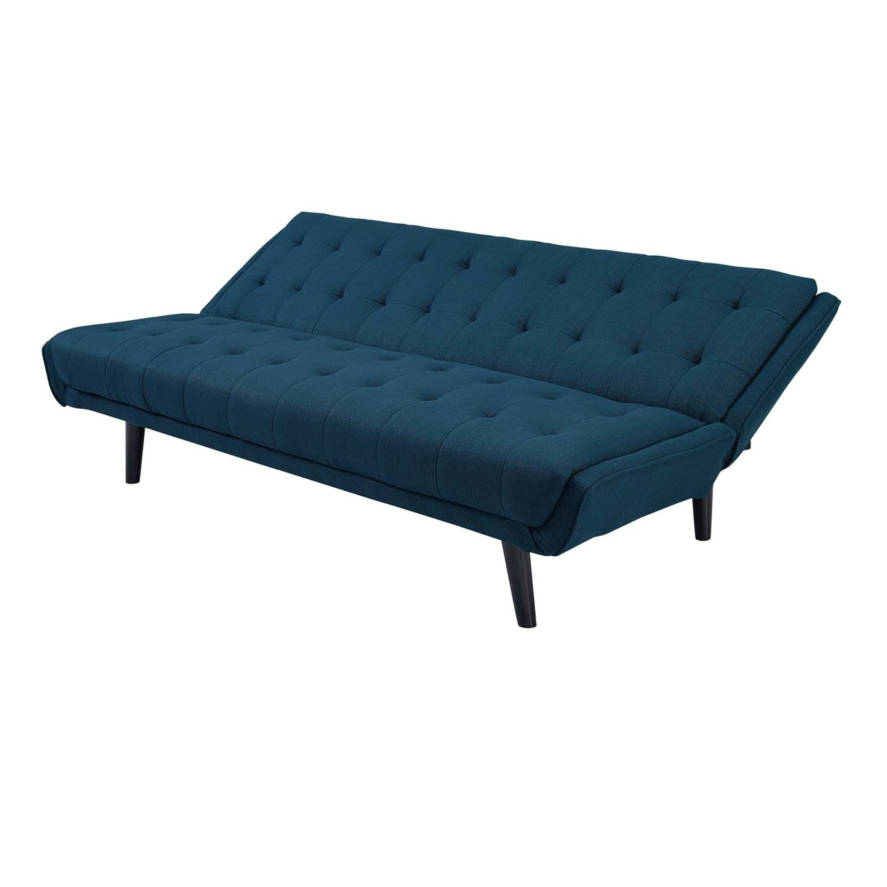 Glance Tufted Convertible Fabric Sofa Bed, Fabric, Navy Blue 15045