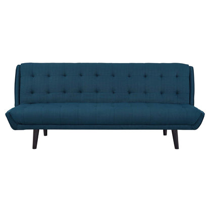 Glance Tufted Convertible Fabric Sofa Bed, Fabric, Navy Blue 15045