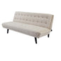 Glance Tufted Convertible Fabric Sofa Bed, Fabric, Beige 15046