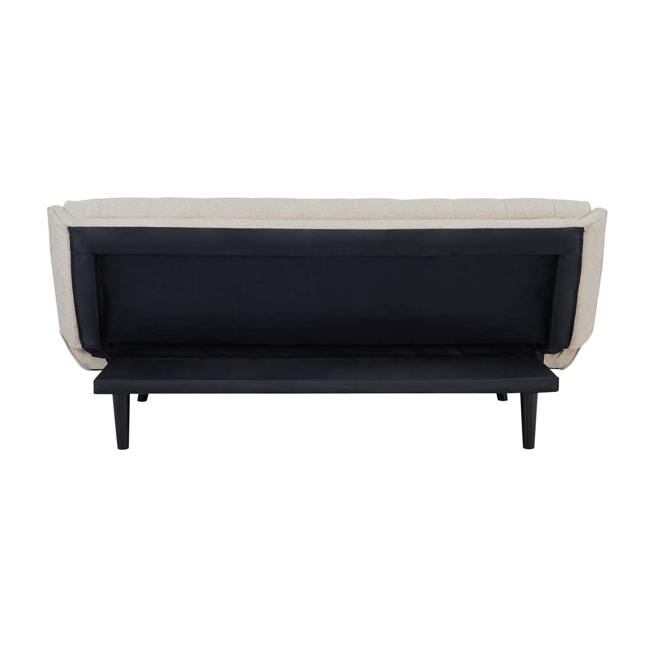 Glance Tufted Convertible Fabric Sofa Bed, Fabric, Beige 15046