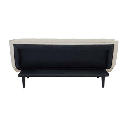 Glance Tufted Convertible Fabric Sofa Bed, Fabric, Beige 15046