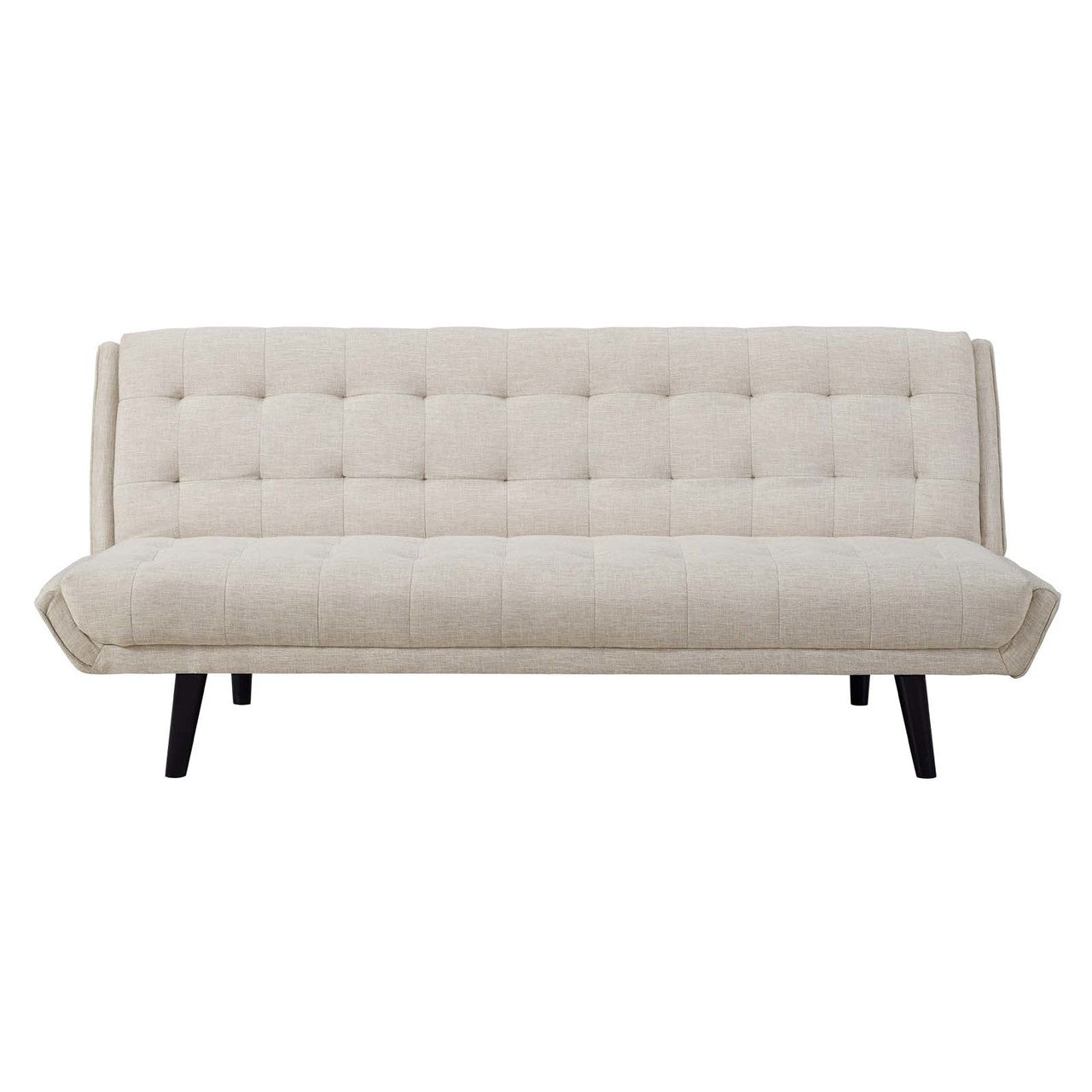 Glance Tufted Convertible Fabric Sofa Bed, Fabric, Beige 15046