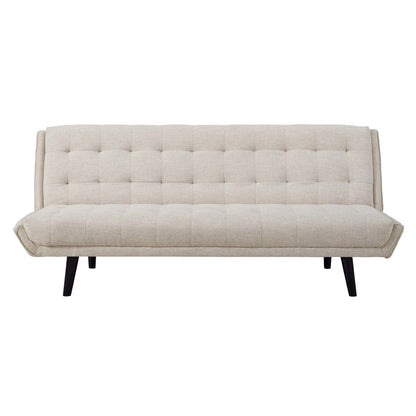 Glance Tufted Convertible Fabric Sofa Bed, Fabric, Beige 15046