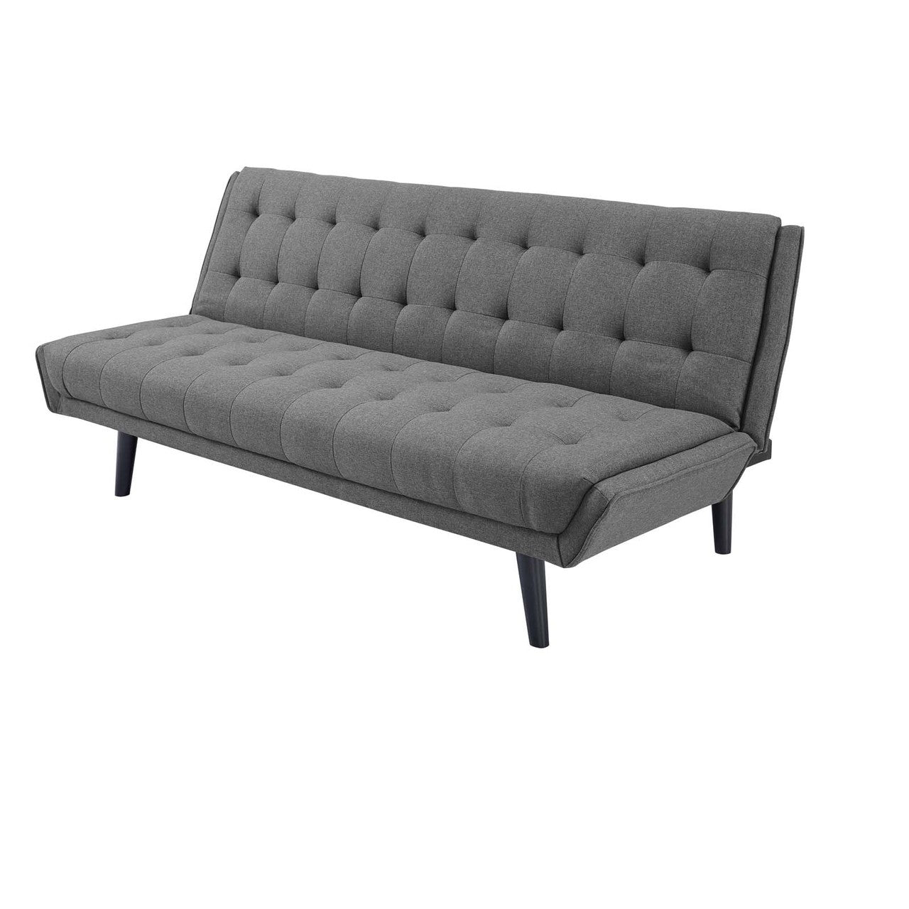 Glance Tufted Convertible Fabric Sofa Bed, Fabric, Grey Gray 15047