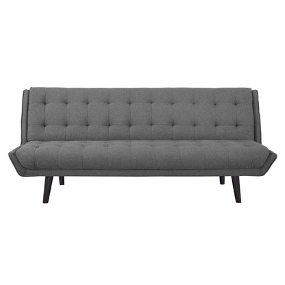 Glance Tufted Convertible Fabric Sofa Bed, Fabric, Grey Gray 15047
