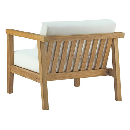 Bayport 2 Piece Outdoor Patio Teak Set, Wood, White Natural 14183