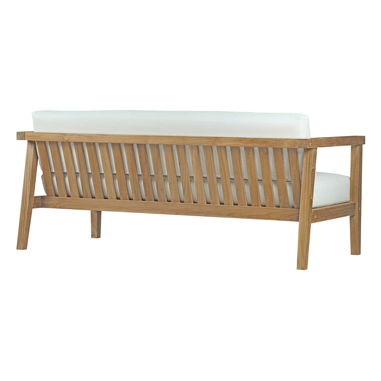 Bayport 4 Piece Outdoor Patio Teak Set, Wood, White Natural 14186