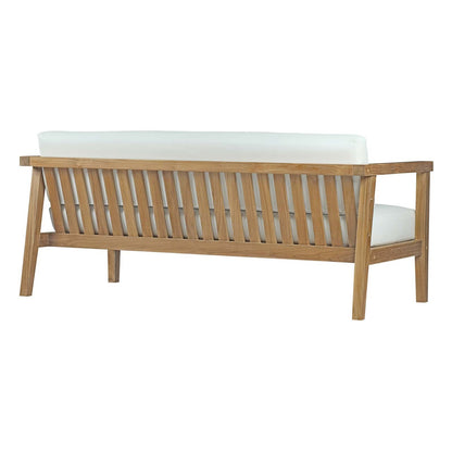 Bayport 4 Piece Outdoor Patio Teak Set, Wood, White Natural 14186