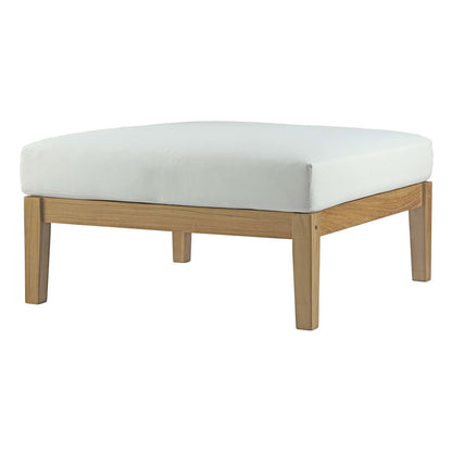 Bayport 5 Piece Outdoor Patio Teak Set, Wood, White Natural 14188