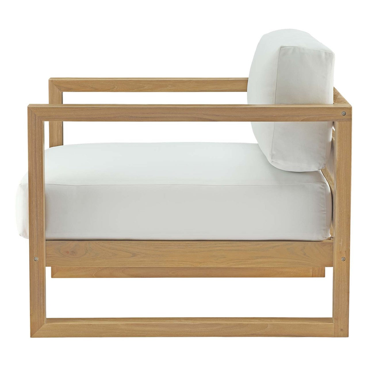 Upland 3 Piece Outdoor Patio Teak Set, Wood, White Natural 14189