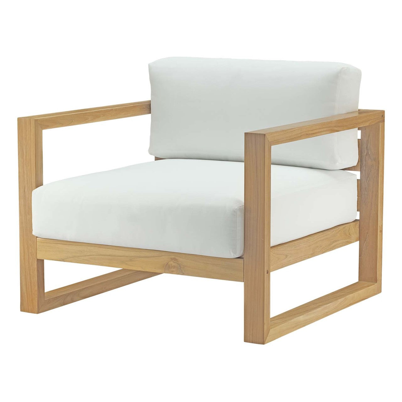 Upland 8 Piece Outdoor Patio Teak Set, Wood, White Natural 14192