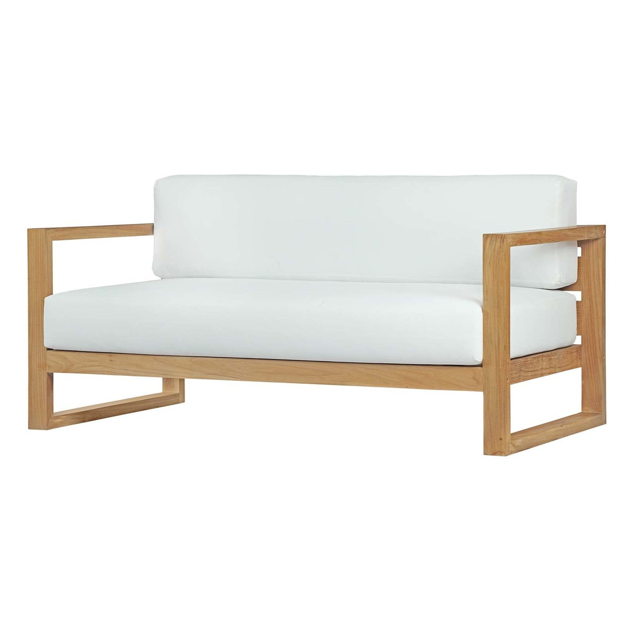 Upland 8 Piece Outdoor Patio Teak Set, Wood, White Natural 14192