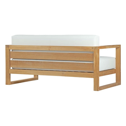 Upland 8 Piece Outdoor Patio Teak Set, Wood, White Natural 14192