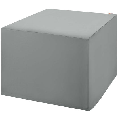Immerse Convene / Sojourn / Summon Ottoman and Side Table Outdoor Patio Furniture Cover, Fabric, Grey Gray, 17277