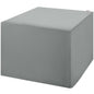 Immerse Convene / Sojourn / Summon Ottoman and Side Table Outdoor Patio Furniture Cover, Fabric, Grey Gray, 17277