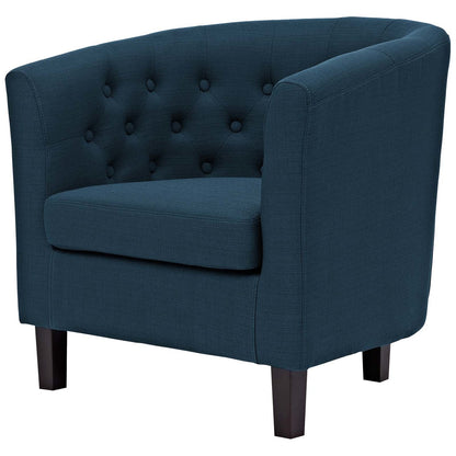 Prospect 2 Piece Upholstered Fabric Loveseat and Armchair Set, Fabric, Navy Blue 14195