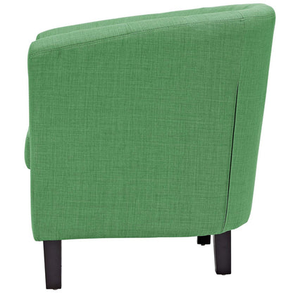 Prospect 2 Piece Upholstered Fabric Loveseat and Armchair Set, Fabric, Green 14198