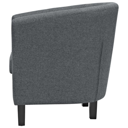 Prospect 2 Piece Upholstered Fabric Loveseat and Armchair Set, Fabric, Grey Gray 14199