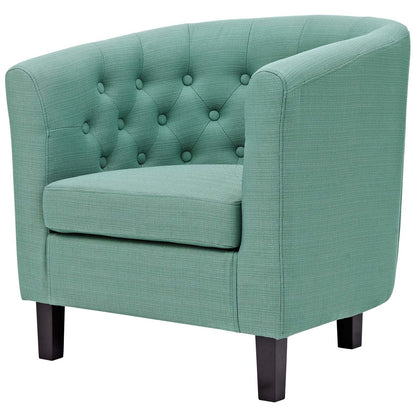 Prospect 2 Piece Upholstered Fabric Loveseat and Armchair Set, Fabric, Blue 14200