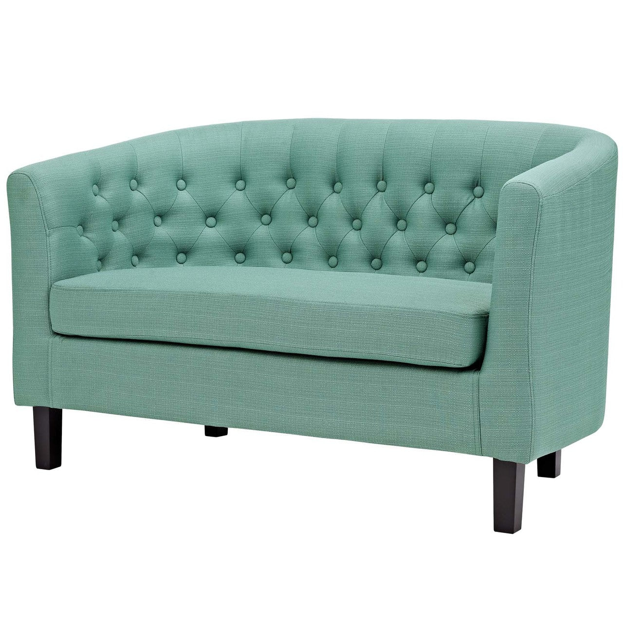 Prospect 2 Piece Upholstered Fabric Loveseat and Armchair Set, Fabric, Blue 14200
