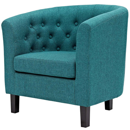 Prospect 2 Piece Upholstered Fabric Loveseat and Armchair Set, Fabric, Aqua Blue 14204