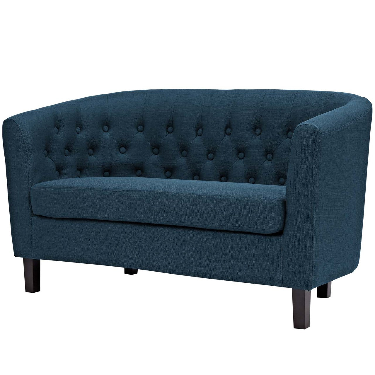 Prospect 3 Piece Upholstered Fabric Loveseat and Armchair Set, Fabric, Navy Blue 14205