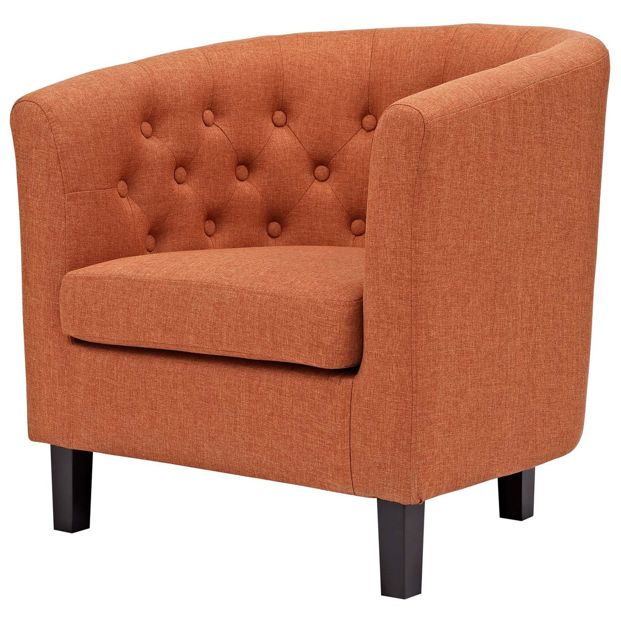 Prospect 3 Piece Upholstered Fabric Loveseat and Armchair Set, Fabric, Orange 14212