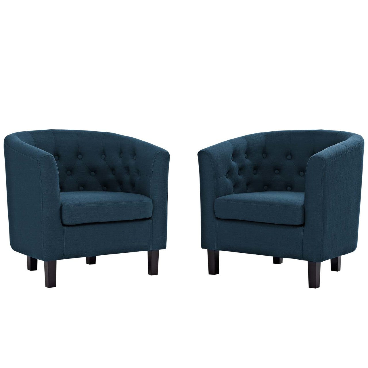 Prospect 2 Piece Upholstered Fabric Armchair Set, Fabric, Navy Blue 14215