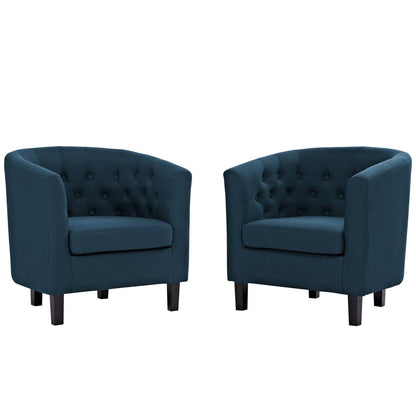 Prospect 2 Piece Upholstered Fabric Armchair Set, Fabric, Navy Blue 14215
