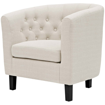 Prospect 2 Piece Upholstered Fabric Armchair Set, Fabric, Beige 14216