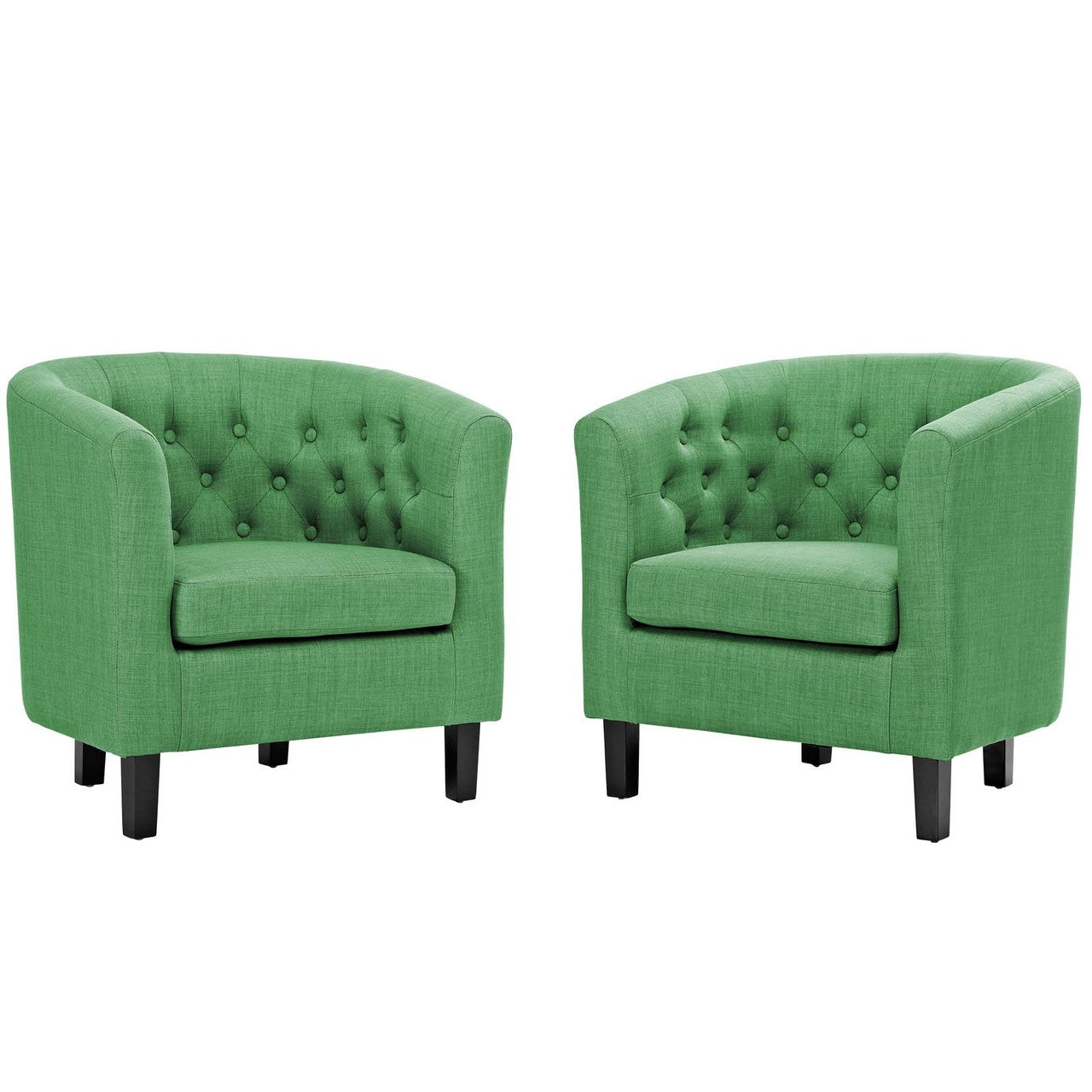 Prospect 2 Piece Upholstered Fabric Armchair Set, Fabric, Green 14218