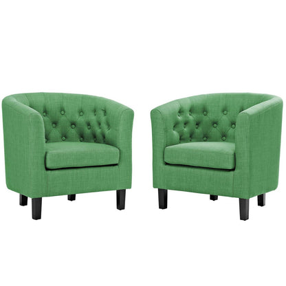 Prospect 2 Piece Upholstered Fabric Armchair Set, Fabric, Green 14218
